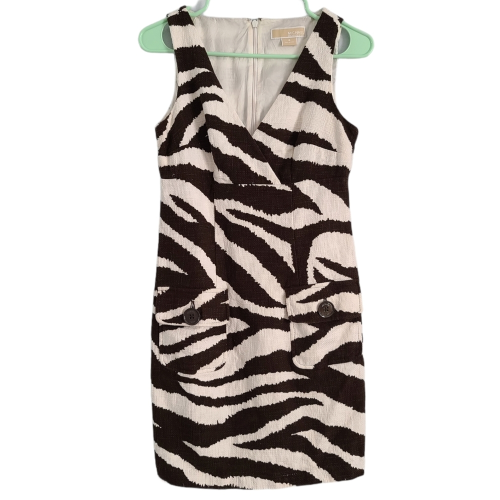 MICHAEL MICHAEL KORS ANIMAL PRINT SHEATH D…